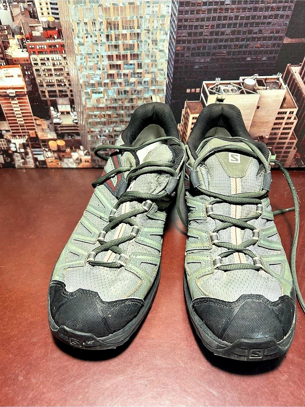 Salomon X Crest GTX Men's Athletic Shoes US 13 Green & Black